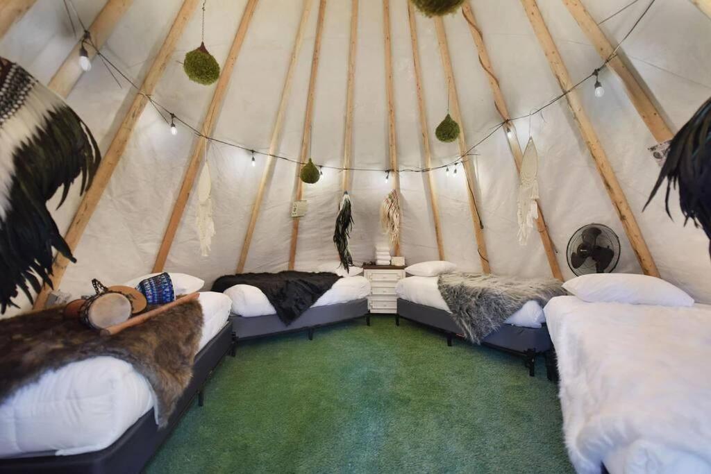 Enchanted Forest Cabin And Teepee! Lights & Laser Show! Private Hot Tub! Unique Stay! Севьервилл Экстерьер фото